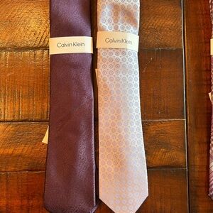 Calvin Klein Deep Purple and Soft purple Ties